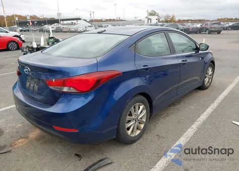 2016 Hyundai Elantra Se z USA, uszkodzony, nr VIN 5NPDH4AE0GH660967
